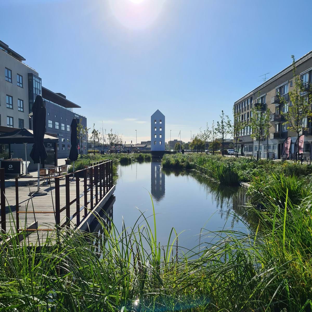 Regnvandsbassin på Østervold