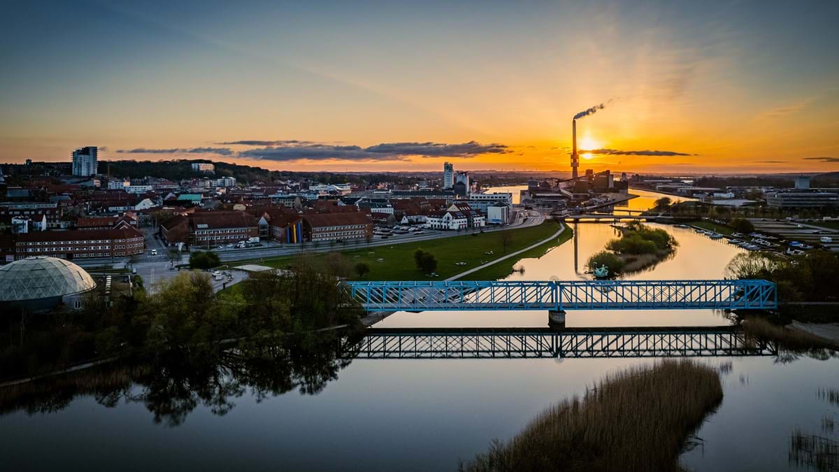 Solopgang over Randers